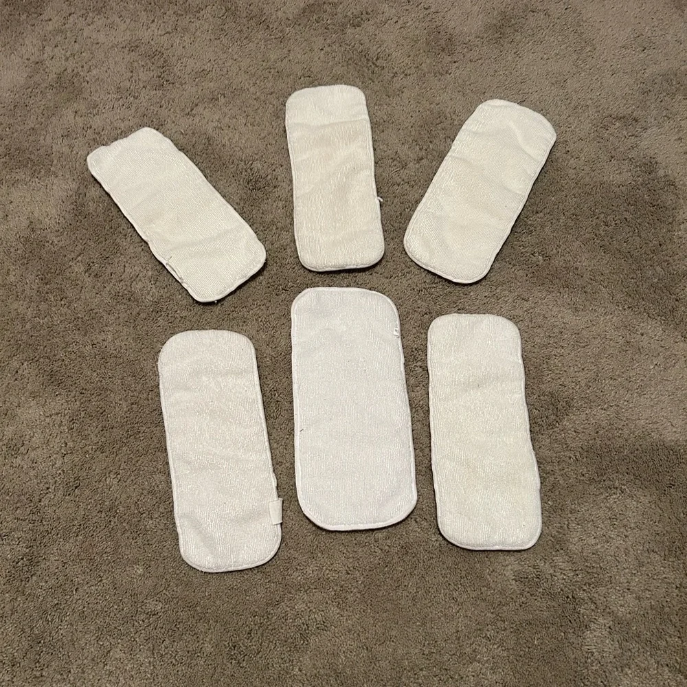 Lot of 6 Cloth diaper Microfiber Inserts